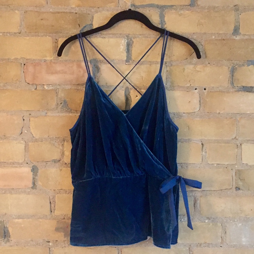 Express crushed velvet tank